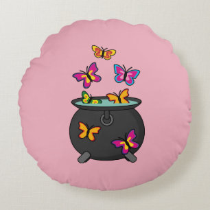 Coussins Ronds Magical Butterflies from a cauldron