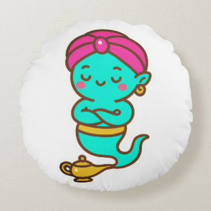 Coussins Ronds Magique Kawaii Djinn - Neon Spirit