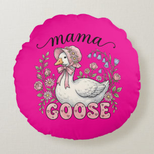 Coussins Ronds Maman oie mignonne en art de mots