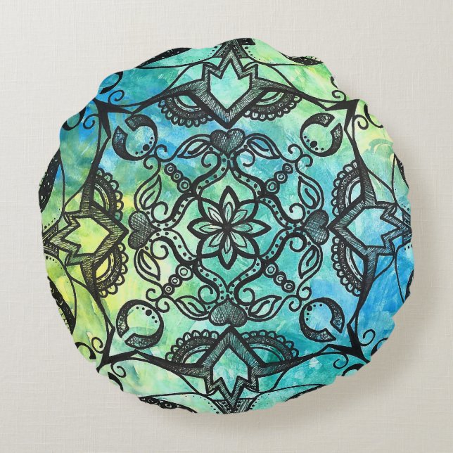 Coussins Ronds Mandala (Dos)