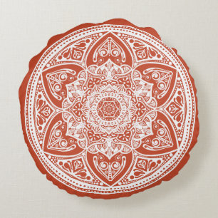Coussins Ronds Mandala en terre cuite
