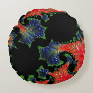 Coussins Ronds Mandelbrot Garden Round Cushion