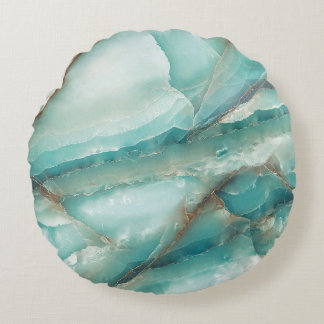 Coussins Ronds Marbre Multicolore : Onyx effet verre.