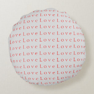 Coussins Ronds Mariage d'amour rouge unique élégant