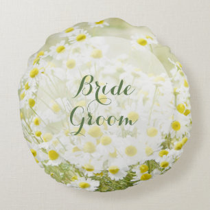 Coussins Ronds Mariage de marguerite de Summerfield Flower Daisy
