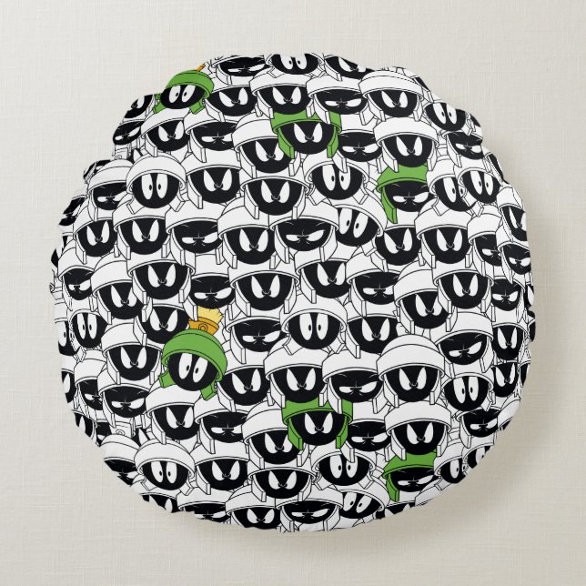 Coussins Ronds MARVIN MARTIAN™ Line Art Color Pop Motif (Devant)