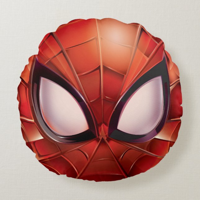 Coussins Ronds Masque de fond de cercle Spider-Man (Devant)