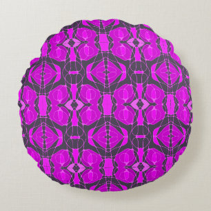 Coussins Ronds Mazipoodles Neuro Art - Dusty Magenta Eggplant