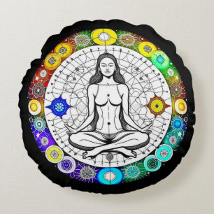 Coussins Ronds Méditation paisible et sereine
