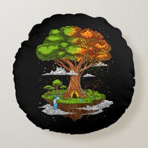 Coussins Ronds Méditation Zen Tree Of Life