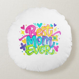 Coussins Ronds Meilleure Maman Ever (Style 2)
