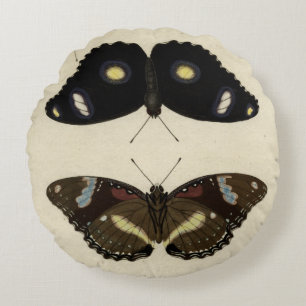 Coussins Ronds Mélange coloré de papillon sur l'arrière - plan