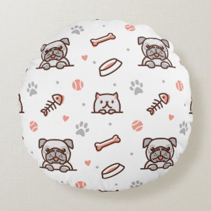 Coussins Ronds Mélange de chiens