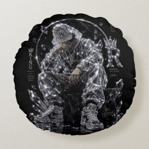 Coussins Ronds Mentalité de roi Diamant Streetwear Esthétique