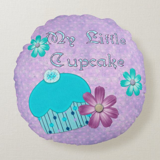 Coussins Ronds Mes petites filles Cupcake (Devant)