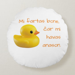 Coussins Ronds Mi fartas os, mi a anason.