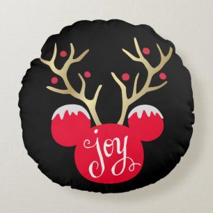 Coussins Ronds Mickey & Friends   Mickey Christmas Joy