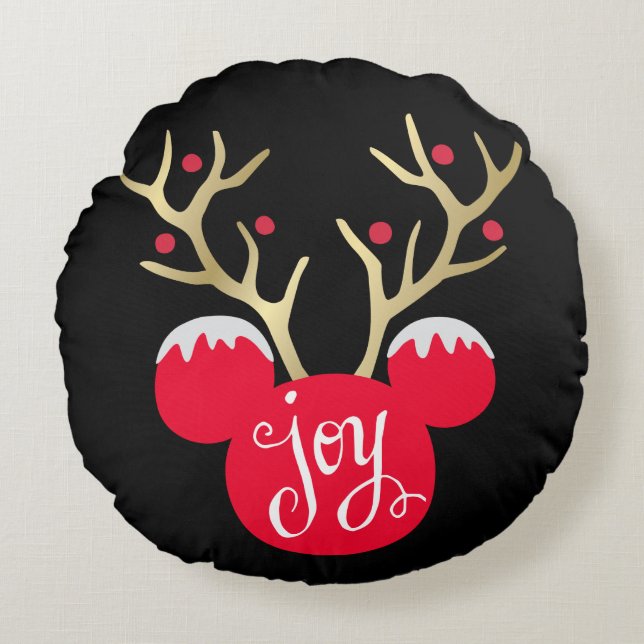 Coussins Ronds Mickey & Friends | Mickey Christmas Joy (Devant)