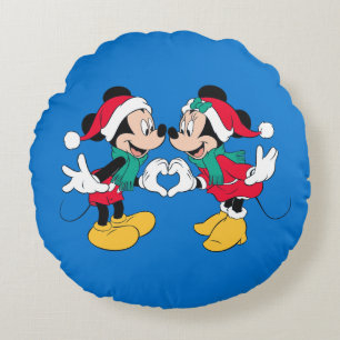 Coussins Ronds Mickey & Minnie   Christmas Love