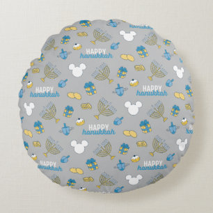 Coussins Ronds Mickey Mouse   Joyeux Motif Hanoukka