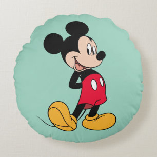 Coussins Ronds Mickey Mouse Mains Derrière Le Dos