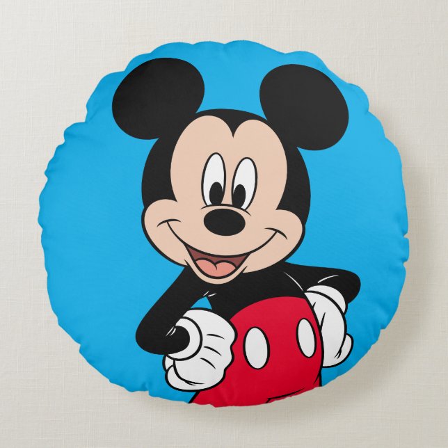 Coussins Ronds Mickey Mouse Smiling Pose (Devant)