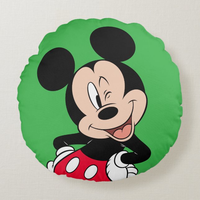Coussins Ronds Mickey Mouse Wink (Devant)