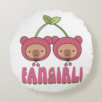Coussins Ronds Mignons ours kawaii Costume cerise Fangirl