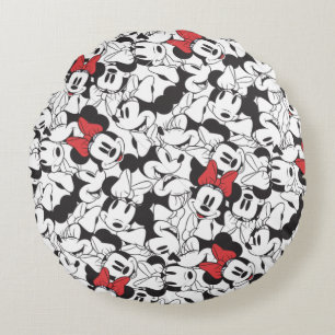 Coussins Ronds Minnie branchée   Motif classique