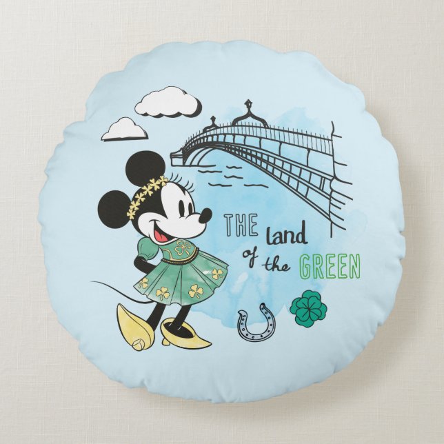 Coussins Ronds Minnie | Saint Patrick's Day - Pays du Gre (Devant)