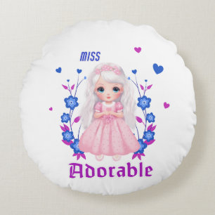 Coussins Ronds Mlle adorable