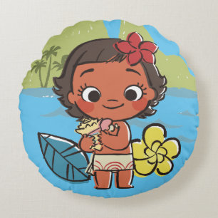 Coussins Ronds Moana Île fille