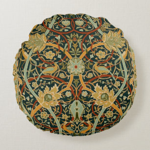Coussins Ronds Modèle de tapisserie forestière de William Morris 