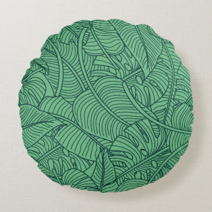 Coussins Ronds Modèle floral Feuille tropical