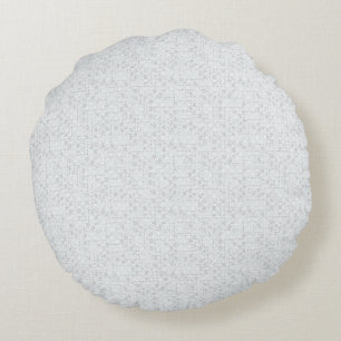 Coussins Ronds Modèle floral géométrique gris clair