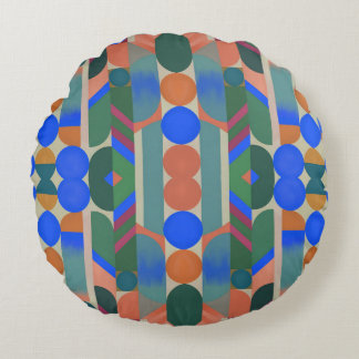 Coussins Ronds Modern Colorful Shapes