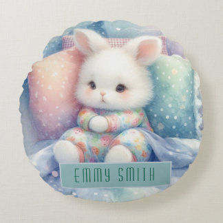 Coussins Ronds Modern Cute Pastel Bunny
