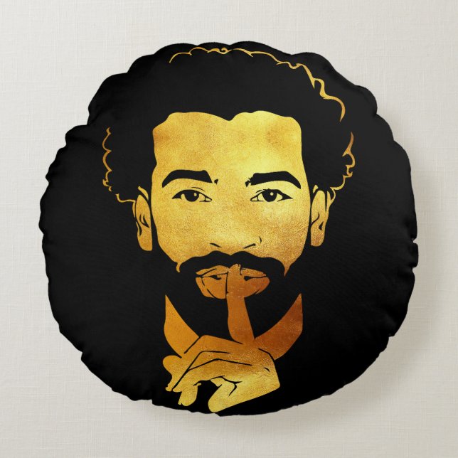 Coussins Ronds Mohamed Salah, le footballeur du roi égyptien (Devant)