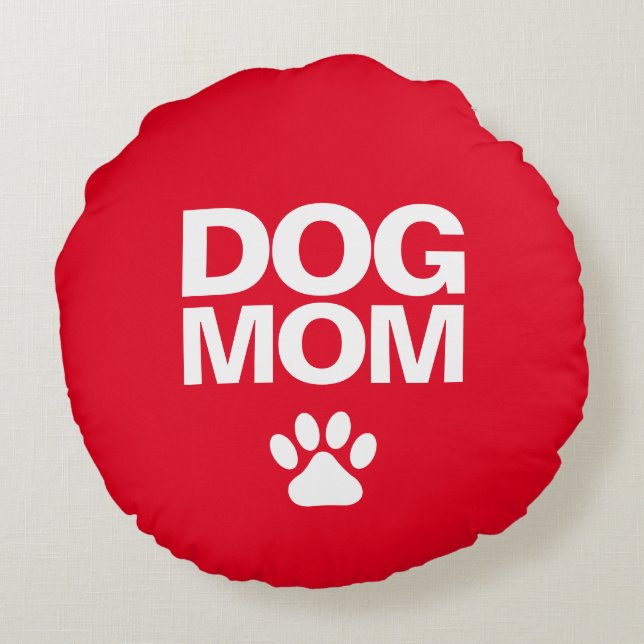 Coussins Ronds MOM de chien réversible (Dos)