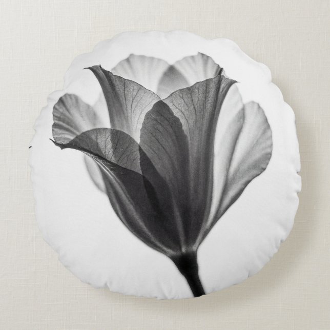 Coussins Ronds Monochrome botanical fine art photograph (Devant)