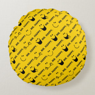 Coussins Ronds Monsieur Heureux Motif Tout Sourires