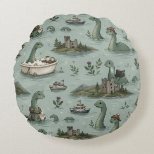 Coussins Ronds Monstre du Loch Ness 