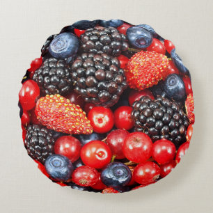 Coussins Ronds Mosaïque Arrière - plan Berry-Fresh