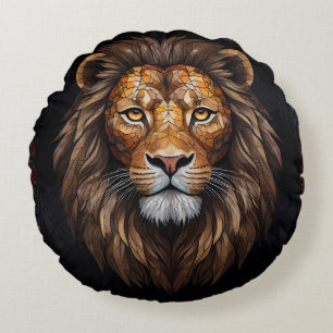 Coussins Ronds Mosaïque vibrante de zèbre