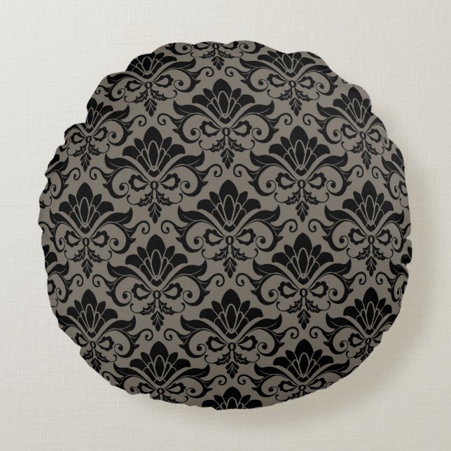 Coussins Ronds Motif 2 de damassé (Devant)