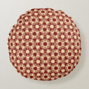 Coussins Ronds Motif à carreaux diamantés colorés à damier