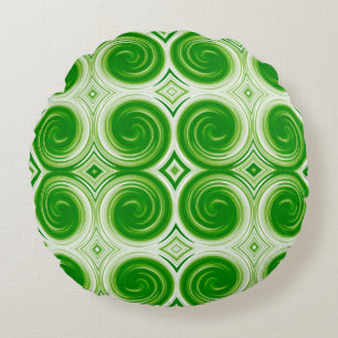 Coussins Ronds Motif Abstrait Swirl #36