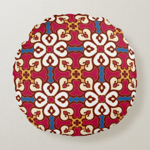 Coussins Ronds Motif arabe sans couture - basé sur ottoman tradit