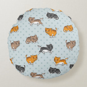 Coussins Ronds motif avec les chats drôles