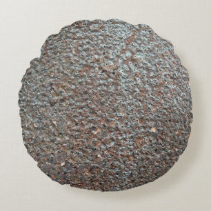 Coussins Ronds Motif Brown de corrosion métallique